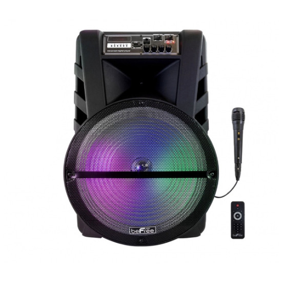 beFree Sound 15 Inch Bluetooth Portable Rechargeable Party Speaker with LED Lightsdpt MEGA-BFS-1519