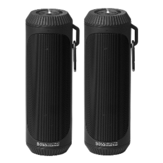 Boss Audio Bolt Marine Bluetooth&reg; Portable Speaker System w/Flashlight - Pair - Blackdpt CWR-77206