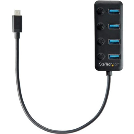 StarTech.com 4-Port USB C Hub - 4x USB-A Ports with Individual On/Off Switches - Portable USB-C to USB 3.0 Hub - Bus-Powered USB Type-C Hubidx ETS5316046