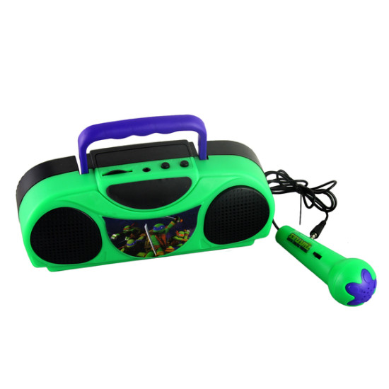 Teenage Mutant Ninja Turtles Portable Radio Karaoke Kit With Microphonedpt MEGA-16365