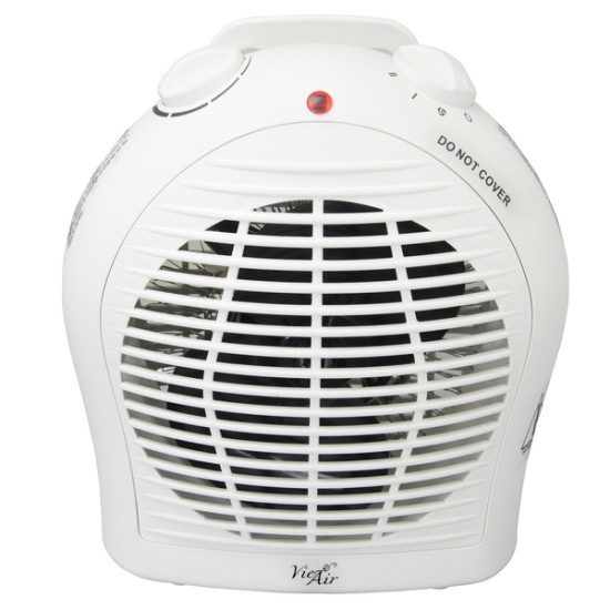 Vie Air 1500W Portable 2-Settings White Fan Heater with Adjustable Thermostatdpt MEGA-VA-305