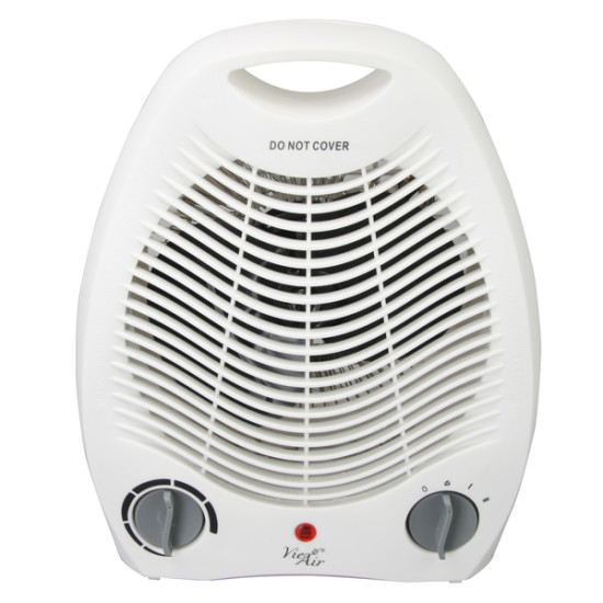 Vie Air 1500W Portable 2 Settings White Office Fan Heater with Adjustable Thermostatdpt MEGA-VA-207C
